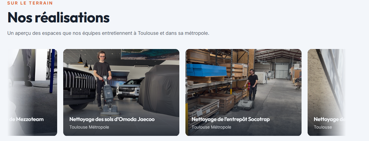 Site de Swan Nettoyage sur ordinateur